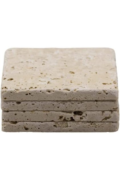 Bubigo Traverten Bardak Altlığı / Traverten Eskitme I 4'lü BTG-42