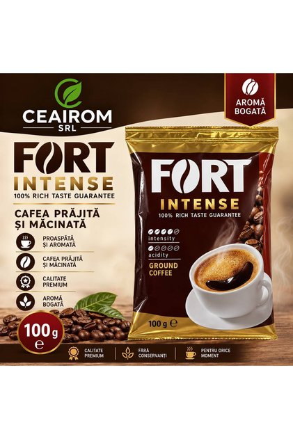 CAFEA FORT INTENSE 100 GR X 5 PACHETE