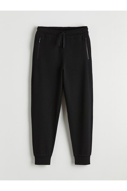 Pantaloni de trening jogger pentru băieți cu buzunare cu fermoar