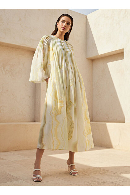 FLUID PINTUCK MAXI DRESS