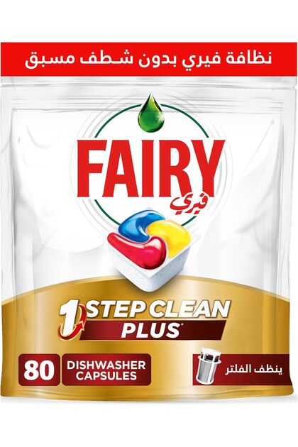 1 Step Clean Plus Dishwasher Tablets, Lemon Scent, 80 Tablets