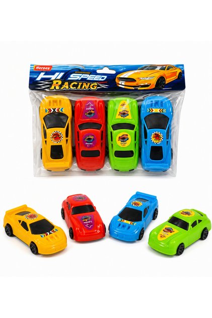 SPEED RACING dörtlü yarış arabası seti