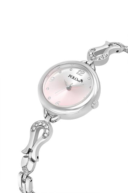 Vintage Women Wrist Watch Silver Pink Color Pl-1599B4X