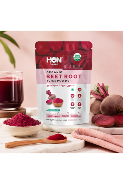 Organic Beetroot Juice Powder 250g-Suitable For Drinks, Smoothies, Beauty & Performance-No Maltodextrin & Fillers-No Added Sugar-100% Pure Beetroot Juice Powder-Low Temperature Process