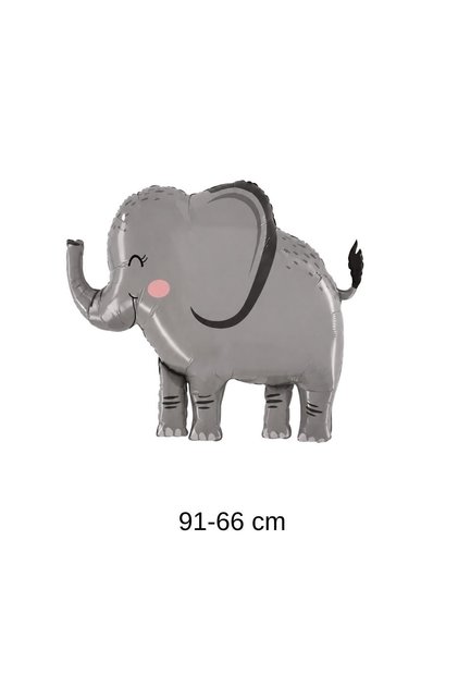 Elephant Foil Balloon 91 × 66 cm – Safari and Jungle Themed Party Decoration