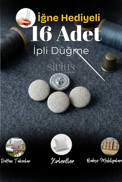 16 Adet Minder,Kırlent,Rattan,Koltuk, Yastık Düğmesi Yumuşak Soft