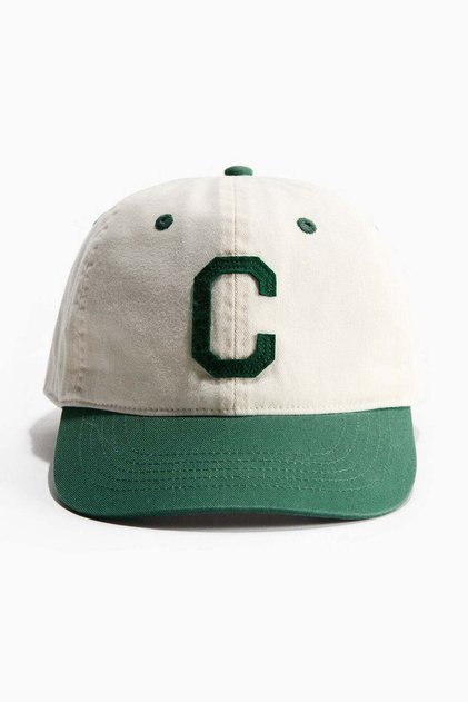 Embroidered-motif cotton cap