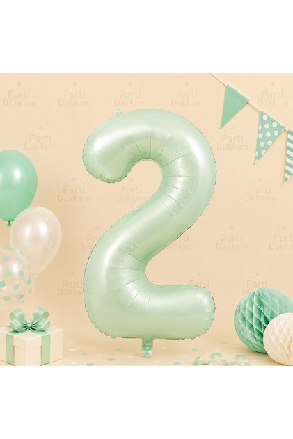 16 Inch 36 cm Green 2 Number Foil Balloon Birthday Age Balloon Party Decoration