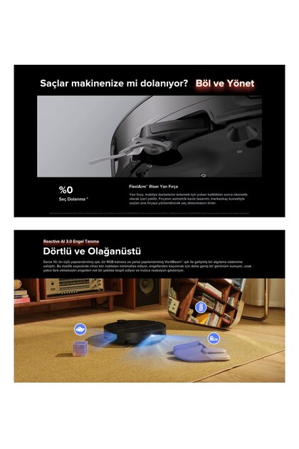 Yeni 22.000 Pa Yüksek Emiş Güçlü Akıllı Kir Algılamalı Premium Robot Süpürge, 7.98 cm Ultra İnce, Moplama