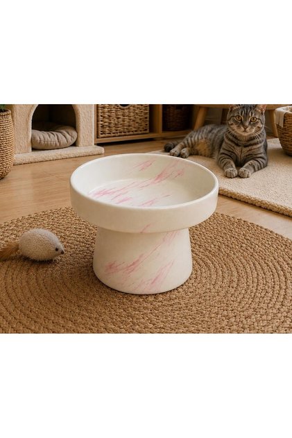 Eğimli Yüksek Seramik Mama Ve Su Kabı - 420 ml - 16 cm