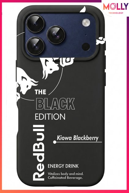 Black the Black Edition Patterned Velvet Inside Silicone Case for iPhone 17 Pro Max