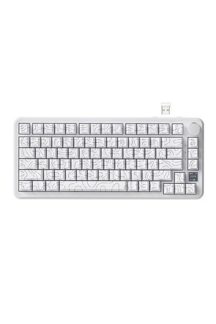 لوحة مفاتيح ميكانيكية للألعاب X85Pro بثلاثة أوضاع وإضاءة RGB وبلوتوث لاسلكي قابلة للتخصيص مع شاشة عرض للمكتب