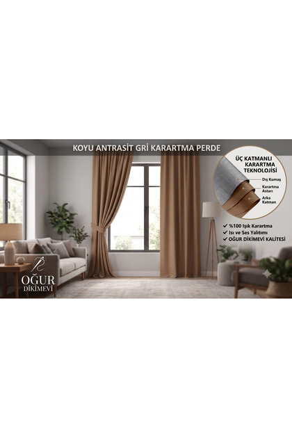 Brown Blackout Blackout Curtain