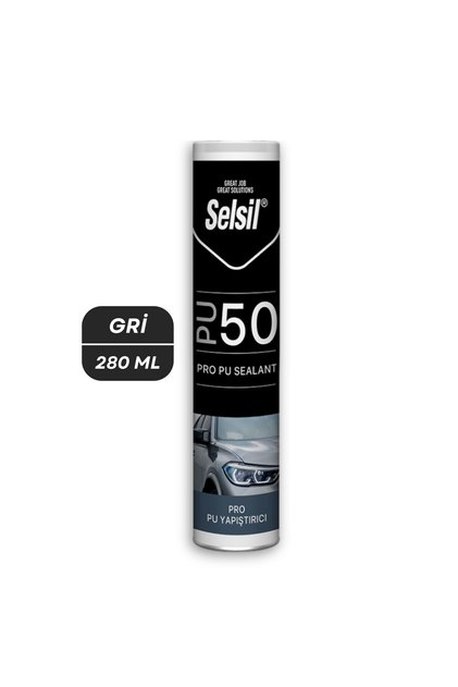 PU 50 Pro Poliüretan Mastik Yapıştırıcı Gri 280 ml Otomotiv İnşaat Sızdırmazlık