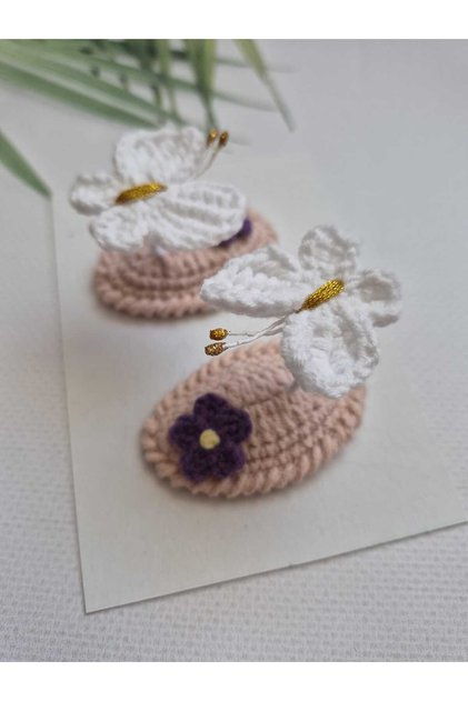 Buckle End Buckle Kelebeğim Pinterst Model Handmade 100% Cotton Anti-Allergic 2-Piece Snap Buckle Set