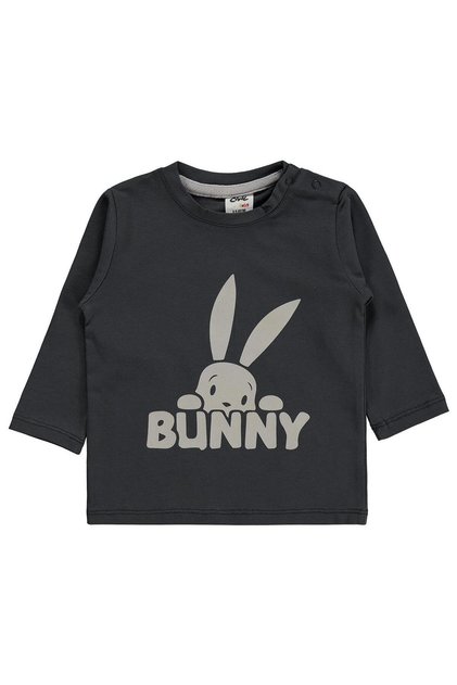Bunny Printed 6-18 Months Sweatshirt - Gray
