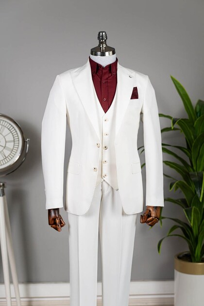 Exclusive Vest Suit White