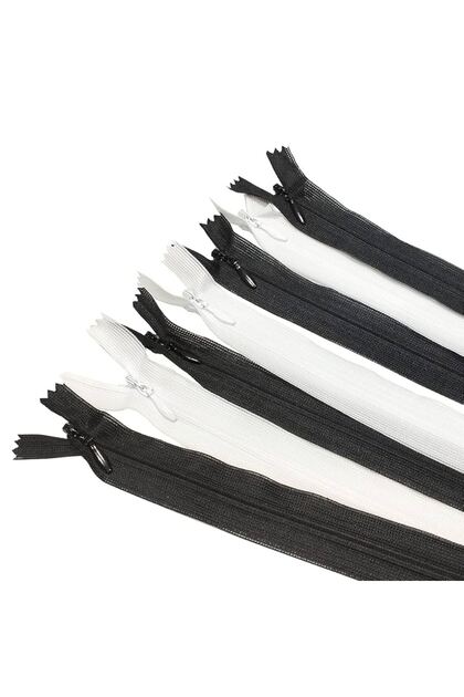 40cm Black Concealed Zipper 10 Pieces