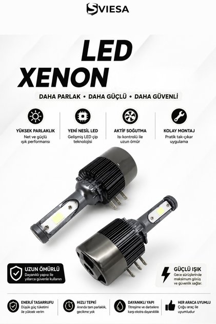 H15 Led Xenon Yüksek Parlaklık Şimşek Etkili
