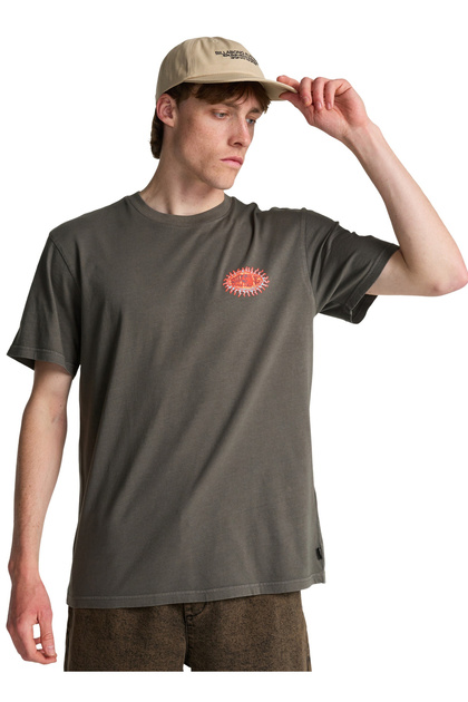 Burn Out Ww Ss Anthracite Bicycle Regular Fit Logo Printed Men's T-Shirt