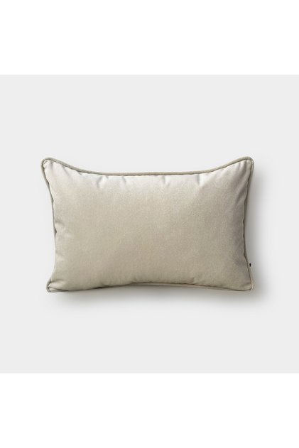 "Taupe" Velvet Plain Cushion Cover - 30X50 - Cream