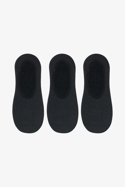 Sporty Mesh 3-pack Μαύρες κάλτσες μπαλαρίνας