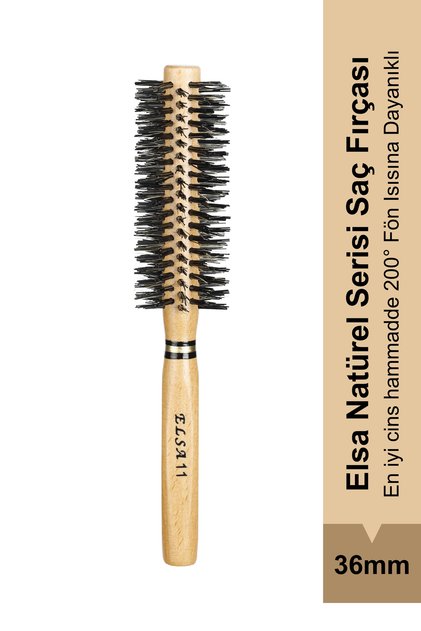 Professional 11 Natural Gray Hair Brush 36 mm – Professional Blow-Dry Brush, Volumizing Round Hair Brush