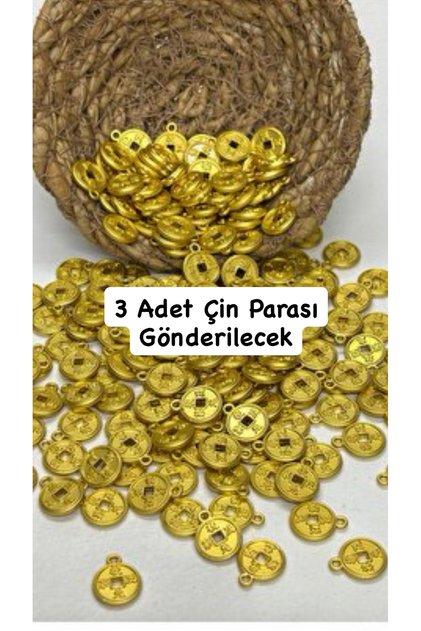 Çin Parası 18 K Charm Kolye Ucu Cüzdan Bereketi