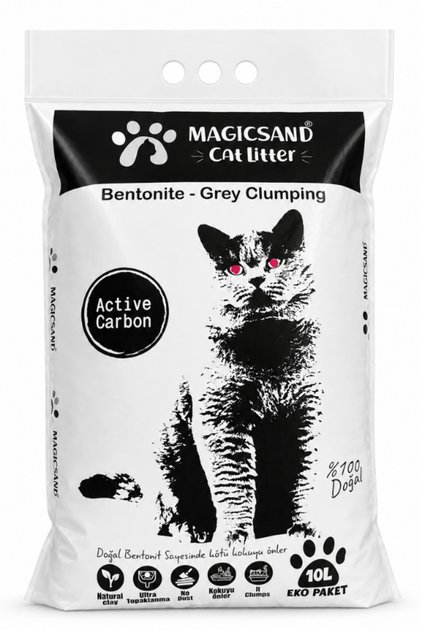 Aktif Karbon Ince 10 Lt Kedi Kumu- Cat Litter