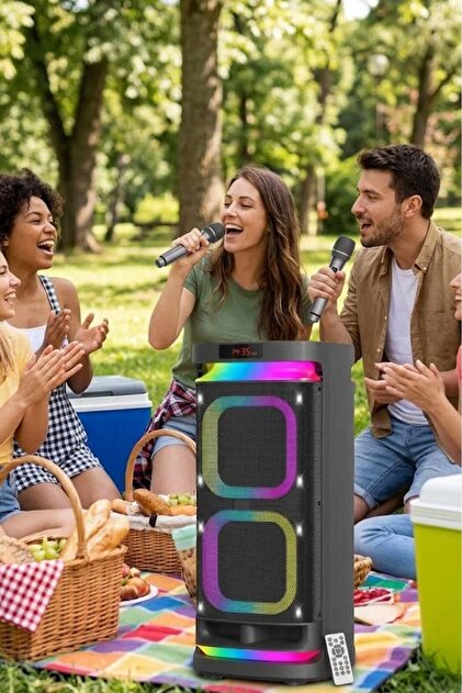 Torima Bluetooth Hoparlör Led Işıklı Mikrofonlu Kumandalı Speaker
