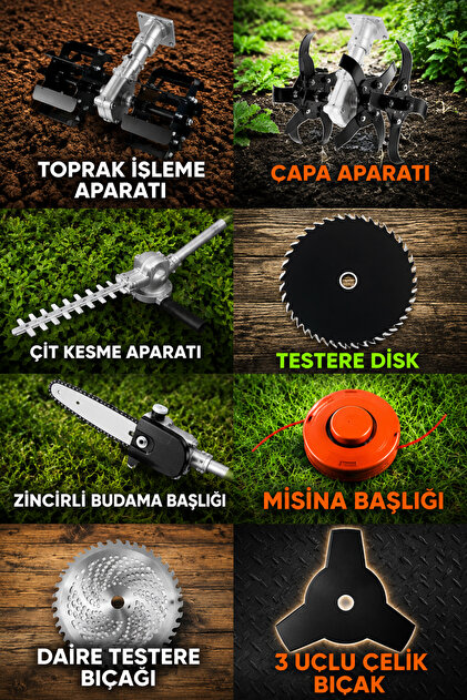 wüber 8x8 SOLESTAR Ultra Güçlendirilmiş 8IN1 Benzinli Yan Tip
