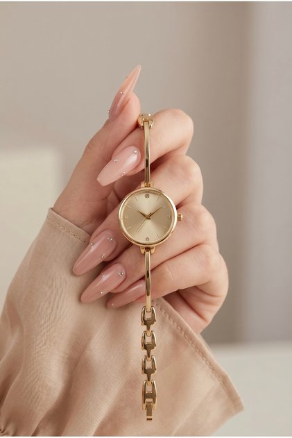 Pinterest Kadın Çelik Saat Gold Renk Özel Tasarım Vintage | Old Money Luxury Zarif Şık Kadın Kol Saati 2026