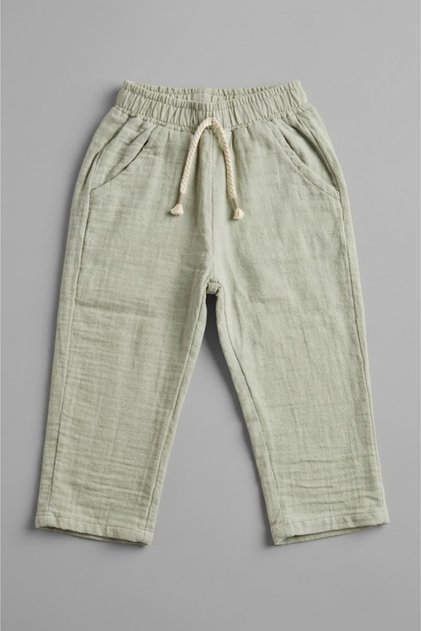 Boy's 100% Cotton Muslin Comfortable Cut Pants