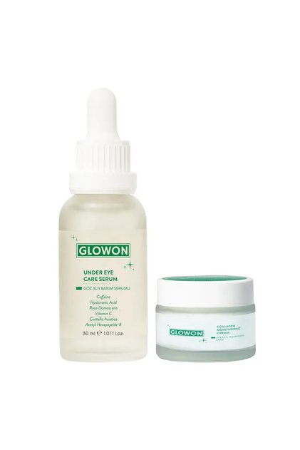 Under-Eye Darkening and Anti-Dryness Brightening Dual Repair Set - Eye Serum and Moisturizing Cream