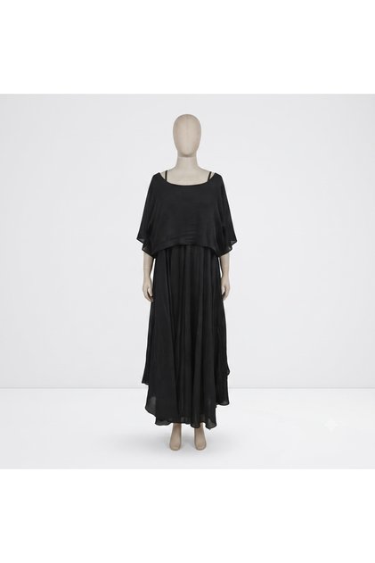 Women's Powder Color Two-Piece Cotton Linen Dress