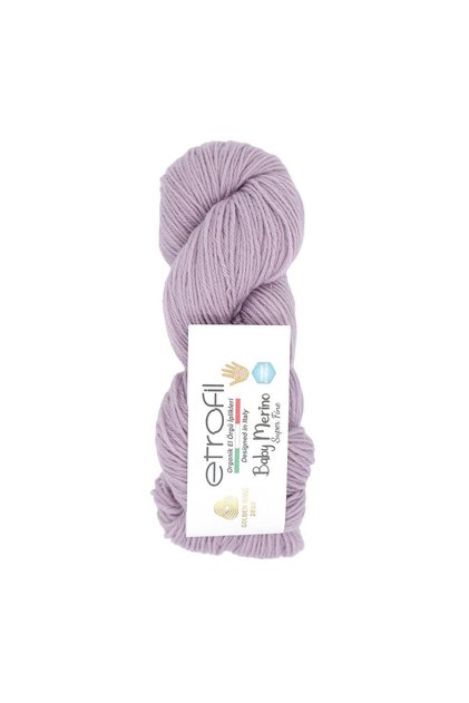Baby Merino Knitting Yarn Lilac 100% Organic Superwash Merino Wool 50g 200m (76056)