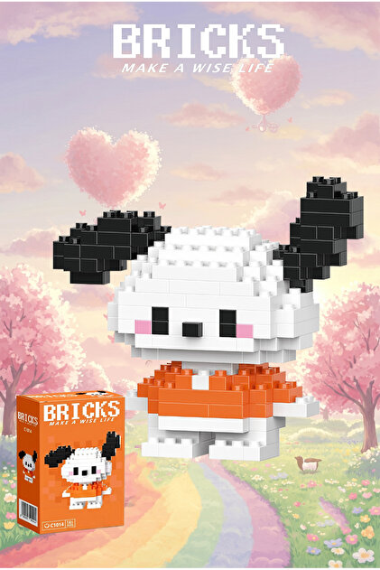 popocoちゃん Bricks make a wise life Pochacco Sanrio 3d Yapboz Puzzle - Fiyatı