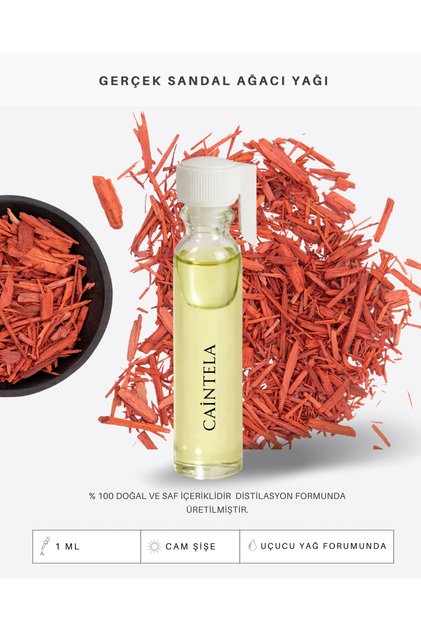 Gerçek Sandal Ağacı (Sandalwood) Yağı 1 ML %100 Doğal Saf Uçucu Esansiyel Yağ Premium Kalite