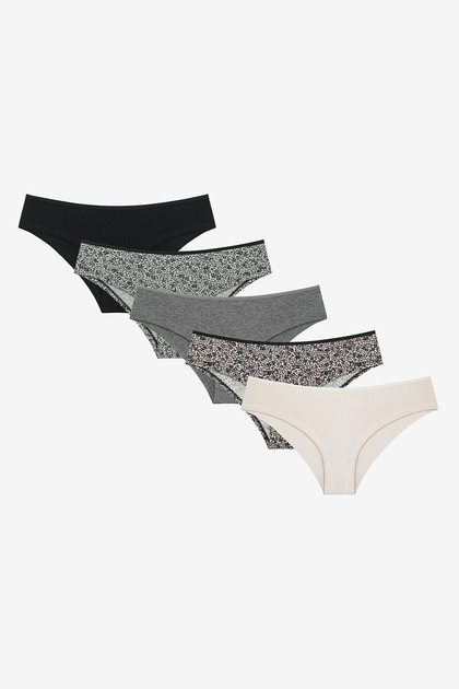 Leo Floral 5-Piece Multicolor Hipster Panties