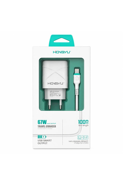 Încărcător Telefon Rapid 67W cu Cablu Lightning 1000 mm – Încărcare Rapidă și Sigură