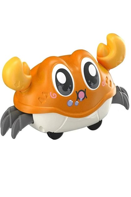 Orange Double Force Walking Crawling Crab Tummy Time Baby Sensory Toys Infant Learning Crawl Develop