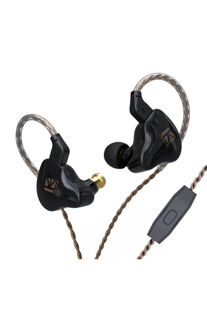 Black with mic KBEAR KS1 HiFi Earphone 2Pin Cable in Ear Monitor Headphones for Singer Musicians Wir