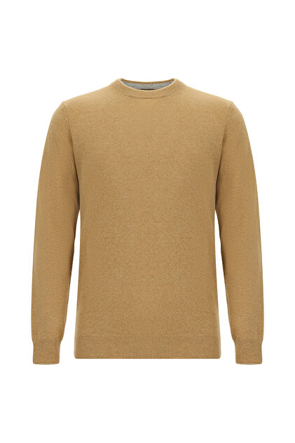 Crew Neck Regular Fit Wool Cashmere Italian Knit Sweater