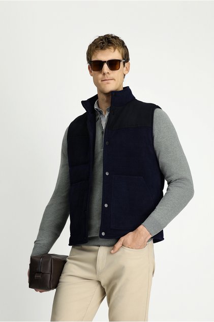 Regular Fit Plain Bonded Vest