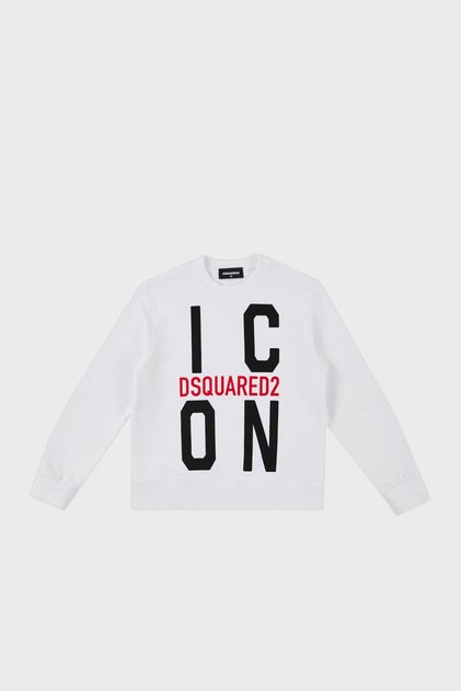 Sweat pentru copii din bumbac cu gât crewneck DQ0245 D002Y SWEAT DQ0245