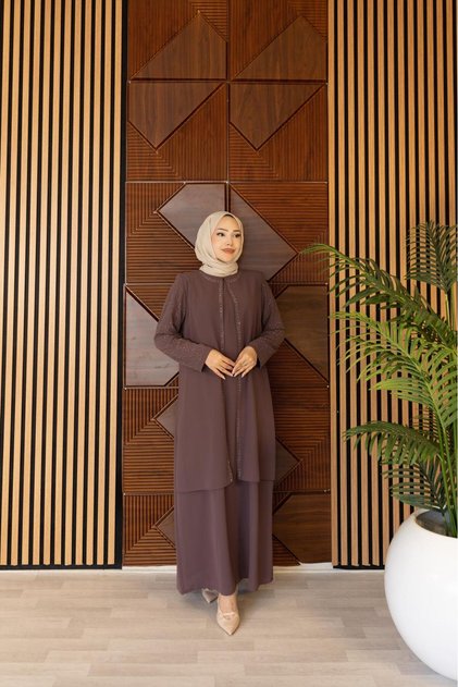 Plus Size Slves Stone Mother's Dress