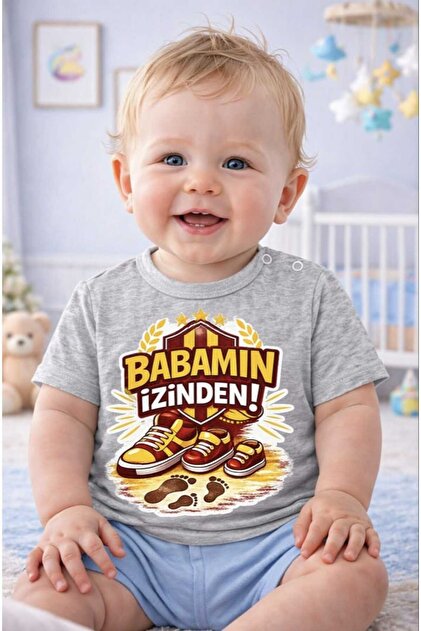 GHAND Babamın İzinden Bebek Tişört kız erkek çocuk unisex t-shirt