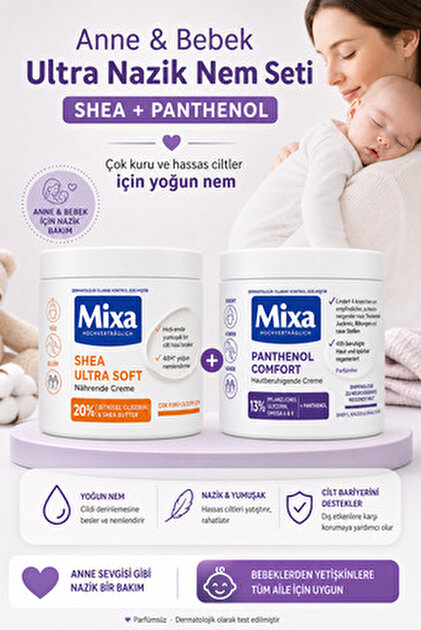 CHURUMI モイスチャークリーム 6本セット MİXA Nem & Onarım 3'lü Set | Yoğun Nemlendirici Bakım - Fiyatı
