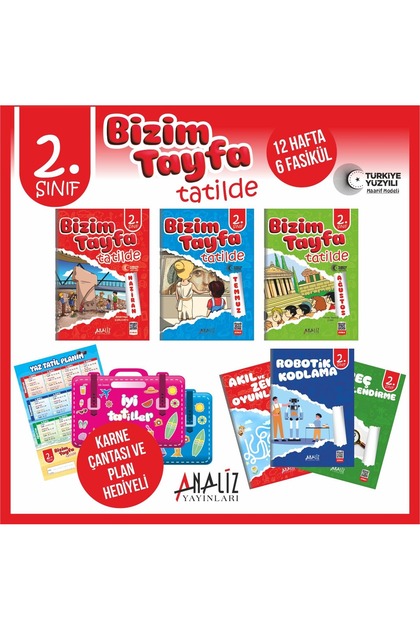 Analiz Yayınları 2.SINIF BİZİM TAYFA TATİLDE (3 ANA KİTAP+YAZ