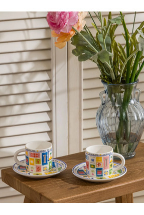 LC Waikiki LCW HOME Karışık Baskılı Porselen Kahve Fincan Takımı 90 Ml ...